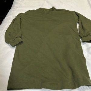 Small olive Green mid length long sleeve gap dress